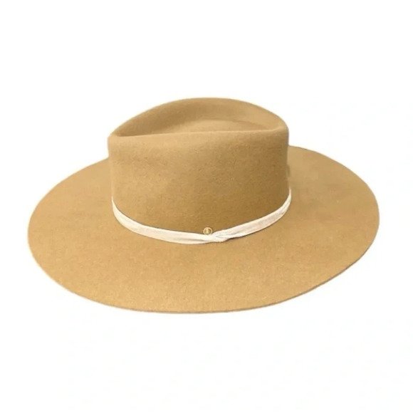 Rag & Bone New York Women's Camel Florence Fedora Hat 100% Wool Size L NWT - Picture 1 of 8